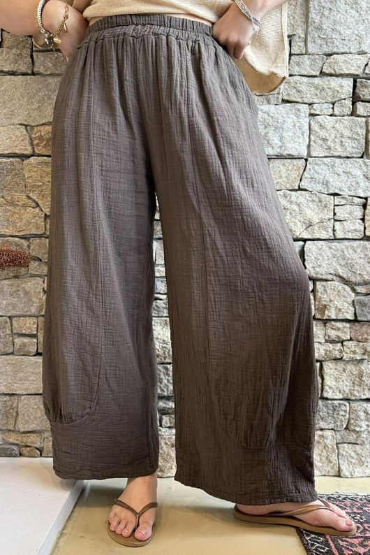 Santos Cushion Cotton Quirky Pant Chocolate